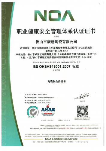 職業(yè)健康安全管理體系認(rèn)證（中)